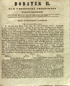 Dziennik Urzędowy Gubernii Radomskiej, 1846, nr 48, dod. II