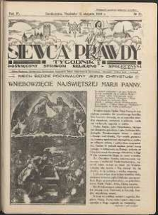 Siewca Prawdy, 1934, R. 4, nr 33