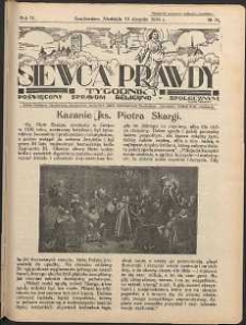 Siewca Prawdy, 1934, R.4, nr 34
