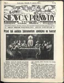 Siewca Prawdy, 1934, R.4, nr 25