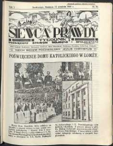 Siewca Prawdy, 1935, R.5, nr 38