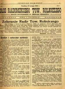 Przegląd Sejmikowy : Urzędowy Organ Sejmiku Radomskiego, 1925, R. 4, nr 7, dod.