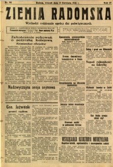 Ziemia Radomska, 1931, R. 4, nr 90