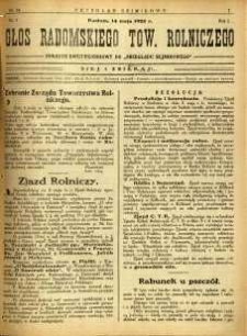 Przegląd Sejmikowy : Urzędowy Organ Sejmiku Radomskiego, 1925, R. 4, nr 18, dod.