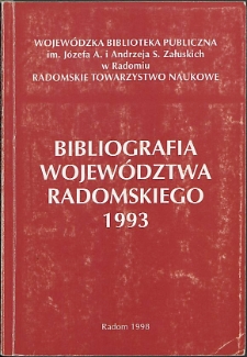 Bibliografia Województwa Radomskiego 1993