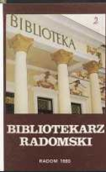 Bibliotekarz Radomski, 1993, R. 1, nr 2