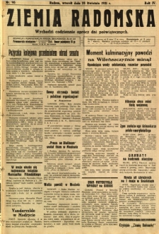 Ziemia Radomska, 1931, R. 4, nr 96
