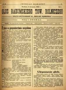 Przegląd Sejmikowy : Urzędowy Organ Sejmiku Radomskiego, 1925, R. 4, nr 30, dod.