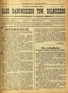 Przegląd Sejmikowy : Urzędowy Organ Sejmiku Radomskiego, 1925, R. 4, nr 48, dod.