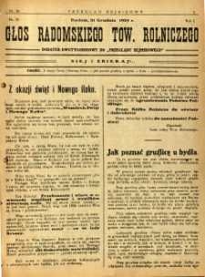 Przegląd Sejmikowy : Urzędowy Organ Sejmiku Radomskiego, 1925, R. 4, nr 50, dod. I