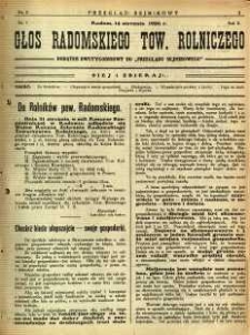 Przegląd Sejmikowy : Urzędowy Organ Sejmiku Radomskiego, 1926, R. 5, nr 2, dod.
