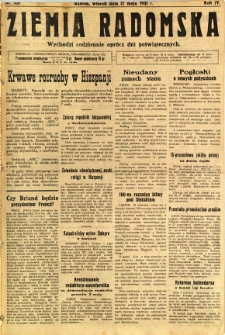 Ziemia Radomska, 1931, R. 4, nr 108