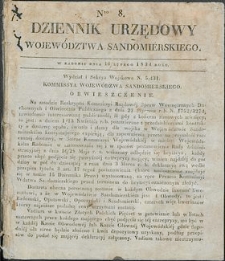 Dziennik Urzędowy Województwa Sandomierskiego, 1834, nr 8