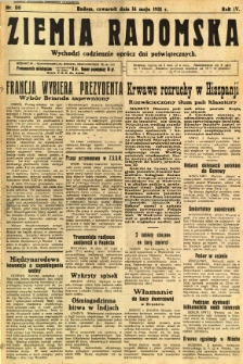 Ziemia Radomska, 1931, R. 4, nr 110