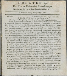 Dziennik Urzędowy Województwa Sandomierskiego, 1834, nr 11, dod. II