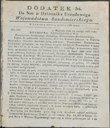 Dziennik Urzędowy Województwa Sandomierskiego, 1834, nr 11, dod. III