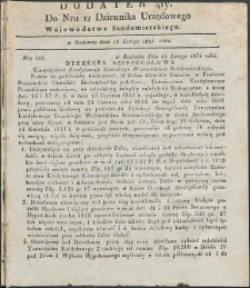 Dziennik Urzędowy Województwa Sandomierskiego, 1834, nr 12, dod. IV