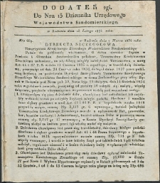 Dziennik Urzędowy Województwa Sandomierskiego, 1834, nr 13, dod. II