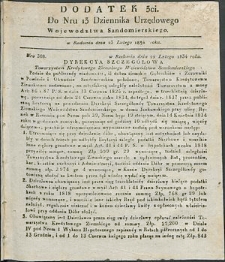 Dziennik Urzędowy Województwa Sandomierskiego, 1834, nr 13, dod. III