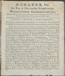 Dziennik Urzędowy Województwa Sandomierskiego, 1834, nr 15, dod. I