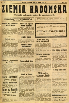 Ziemia Radomska, 1931, R. 4, nr 113