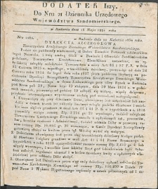 Dziennik Urzędowy Województwa Sandomierskiego, 1834, nr 21, dod. I