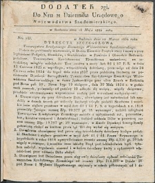 Dziennik Urzędowy Województwa Sandomierskiego, 1834, nr 21, dod. II