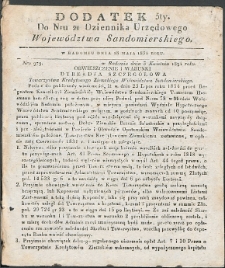 Dziennik Urzędowy Województwa Sandomierskiego, 1834, nr 21, dod. V