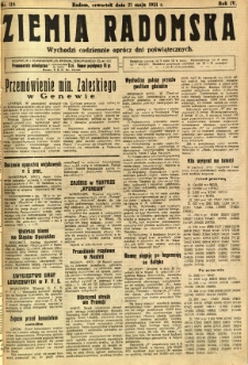 Ziemia Radomska, 1931, R. 4, nr 115