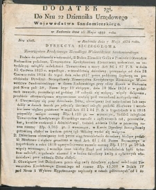 Dziennik Urzędowy Województwa Sandomierskiego, 1834, nr 22, dod. II