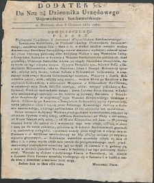 Dziennik Urzędowy Województwa Sandomierskiego, 1834, nr 24, dod. III
