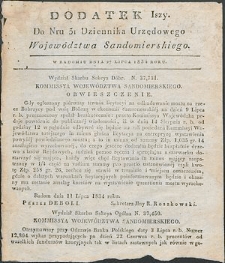 Dziennik Urzędowy Województwa Sandomierskiego, 1834, nr 31, dod. I