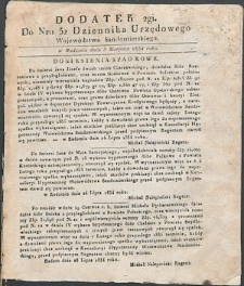 Dziennik Urzędowy Województwa Sandomierskiego, 1834, nr 32, dod. II
