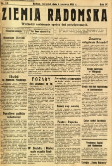 Ziemia Radomska, 1931, R. 4, nr 126