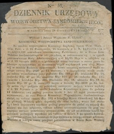 Dziennik Urzędowy Województwa Sandomierskiego, 1834, nr 53