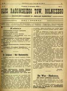 Przegląd Sejmikowy : Urzędowy Organ Sejmiku Radomskiego, 1926, R. 5, nr 30, dod.