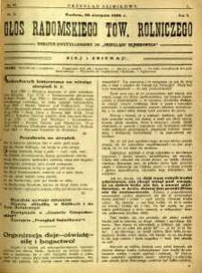 Przegląd Sejmikowy : Urzędowy Organ Sejmiku Radomskiego, 1926, R. 5, nr 33, dod.