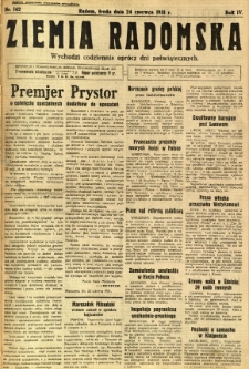 Ziemia Radomska, 1931, R. 4, nr 142