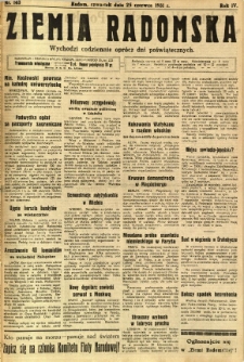 Ziemia Radomska, 1931, R. 4, nr 143