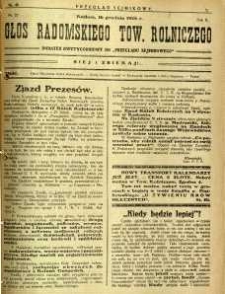 Przegląd Sejmikowy : Urzędowy Organ Sejmiku Radomskiego, 1926, R. 5, nr 49, dod.