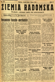 Ziemia Radomska, 1931, R. 4, nr 152