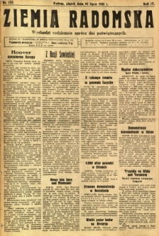Ziemia Radomska, 1931, R. 4, nr 155