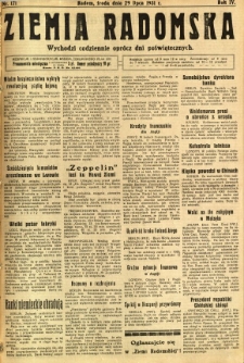 Ziemia Radomska, 1931, R. 4, nr 171