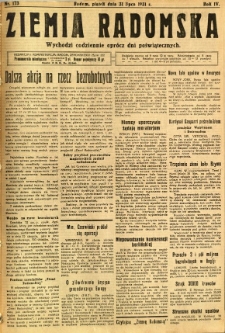 Ziemia Radomska, 1931, R. 4, nr 173