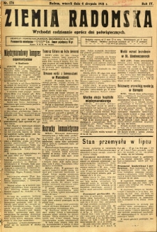 Ziemia Radomska, 1931, R. 4, nr 176