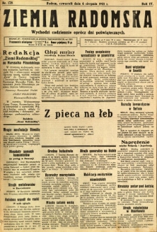 Ziemia Radomska, 1931, R. 4, nr 178
