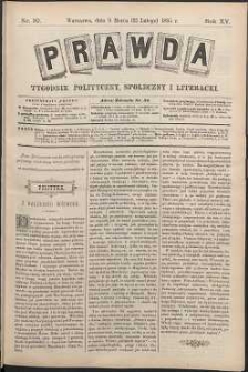 Prawda : tygodnik polityczny, społeczny i literacki, 1895, R. 15, nr 10