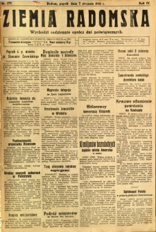 Ziemia Radomska, 1931, R. 4, nr 179