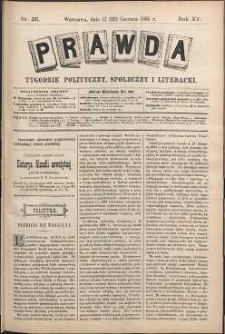 Prawda : tygodnik polityczny, społeczny i literacki, 1895, R. 15, nr 26