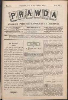 Prawda : tygodnik polityczny, społeczny i literacki, 1895, R. 15, nr 51